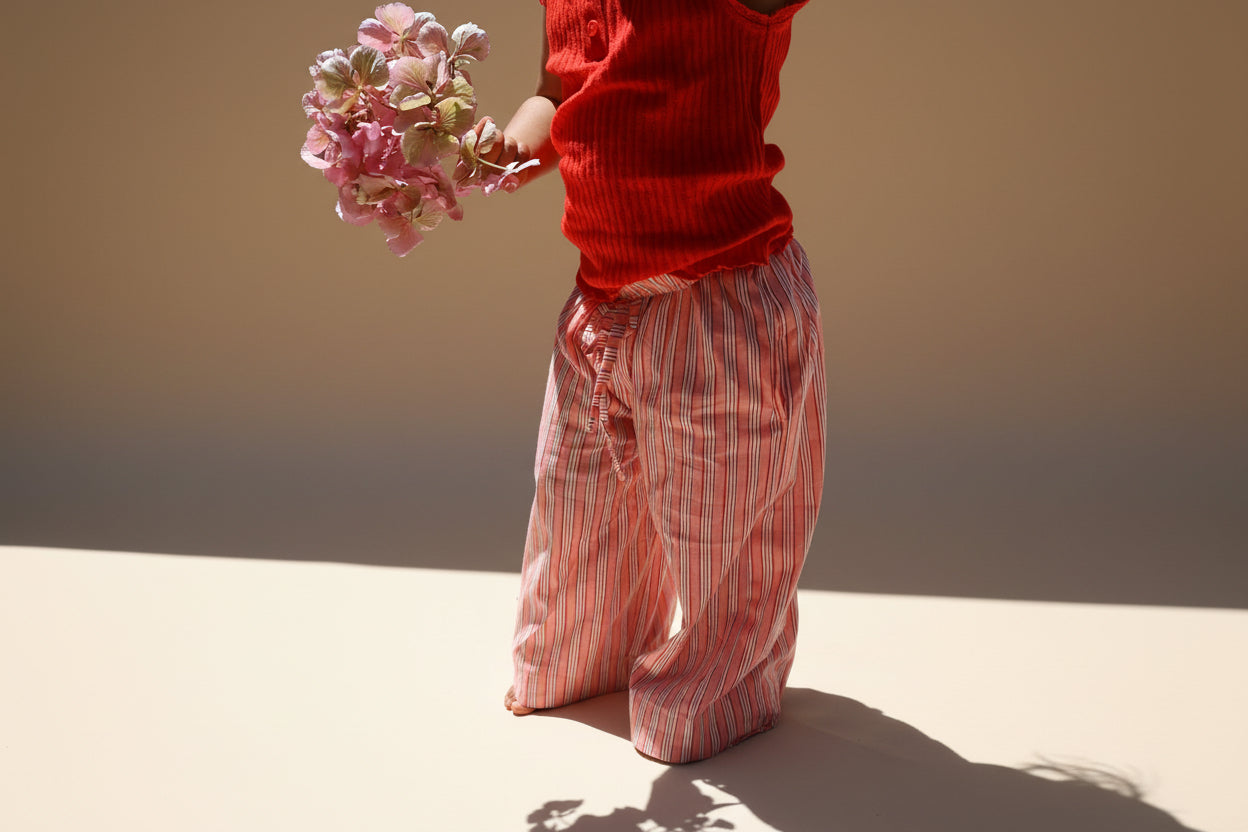 Lola wide leg pant - Pink stripe