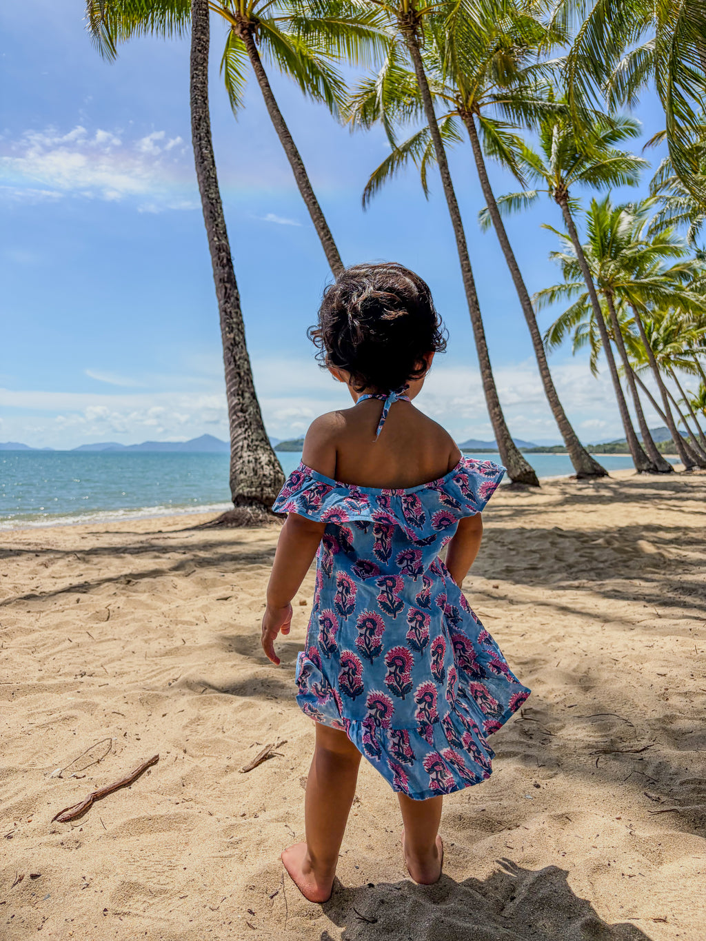 Isola Frill Dress - Blue Rosa