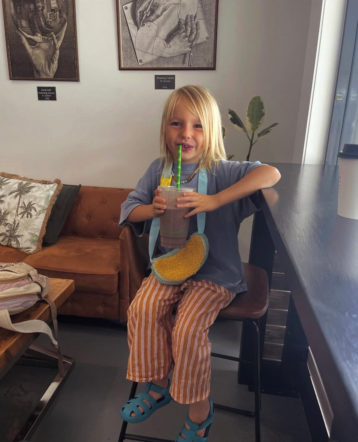 Weekend Pant - Mustard stripe