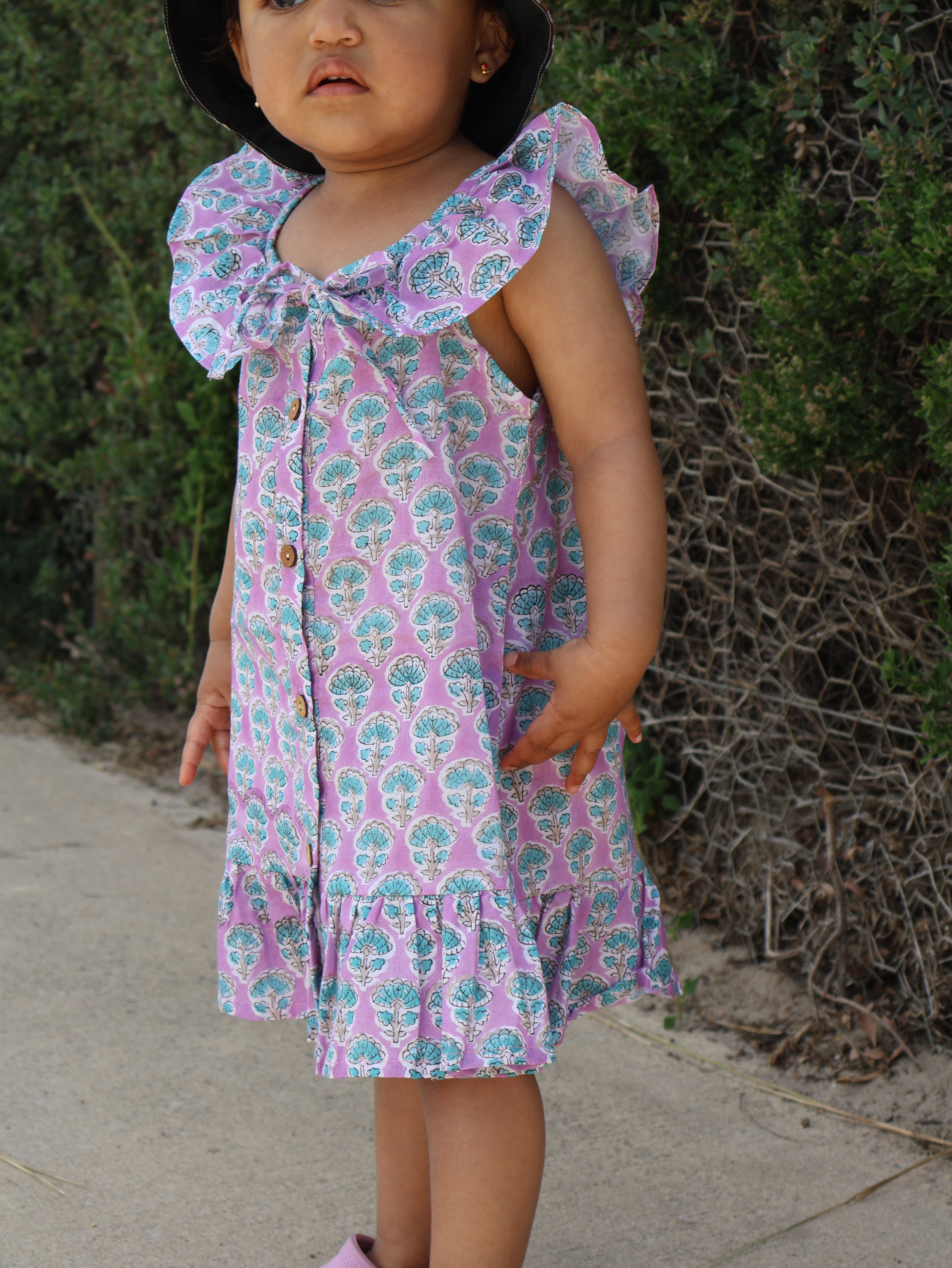 Isola Frill Dress - Lilac