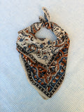 Hand Block-Printed Cotton Head Scarf - Paisley