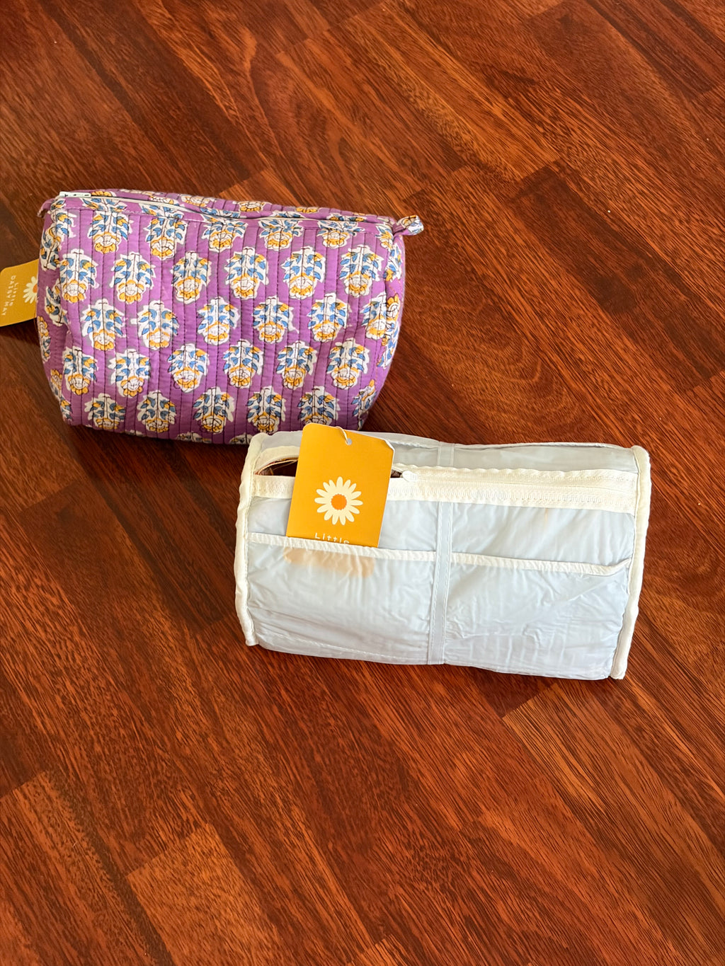 Quilted Pouch Set - Lilac