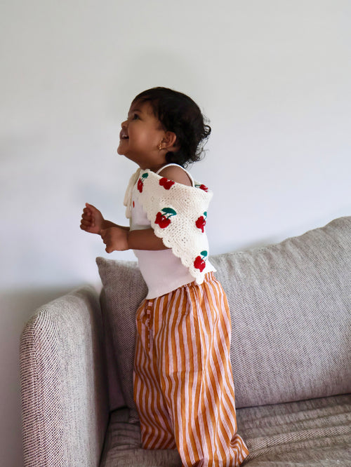 Weekend Pant - Mustard stripe