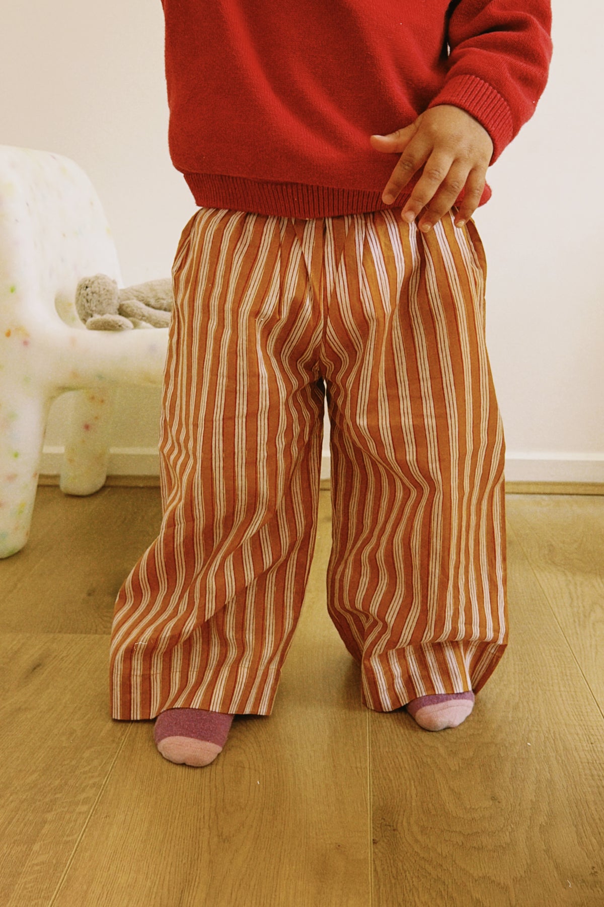 Weekend Pant - Mustard stripe