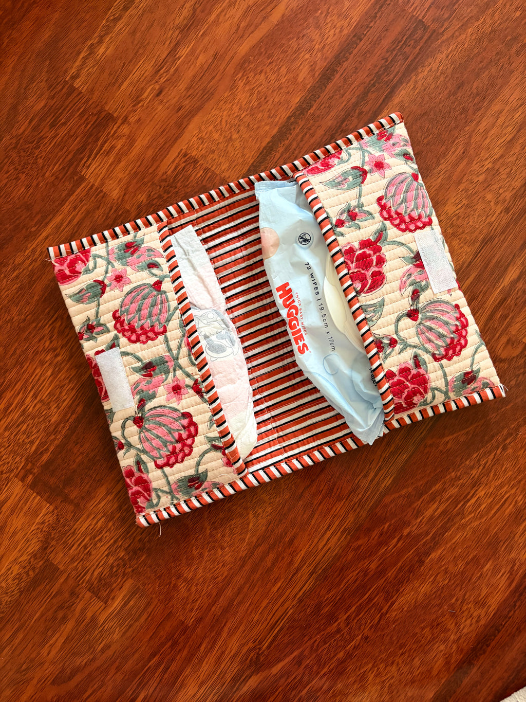 On-the-go Nappy & Wipes Wallet - Beige