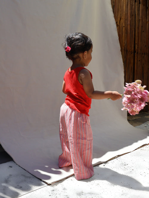 Weekend Pant - Pink stripe