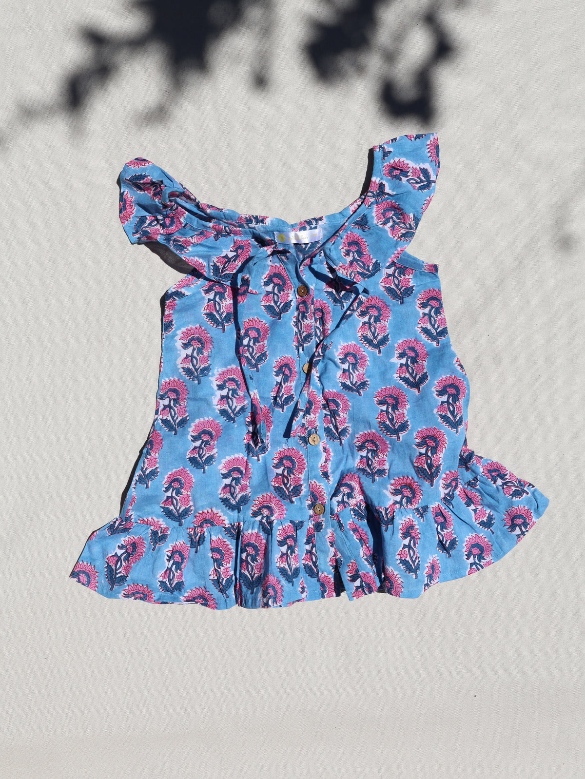Isola Frill Dress - Blue Rosa