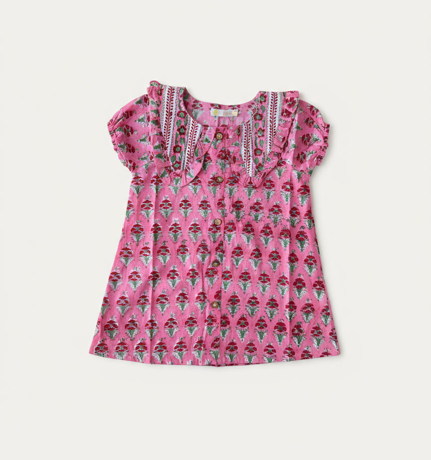 Kyra Dress - Pink Garden